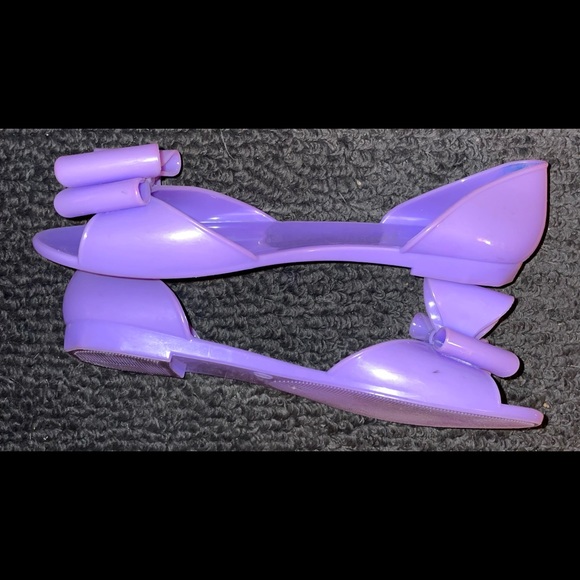 💜🎀Lilac Bow Jelly Flats🎀💜 - Picture 9 of 9